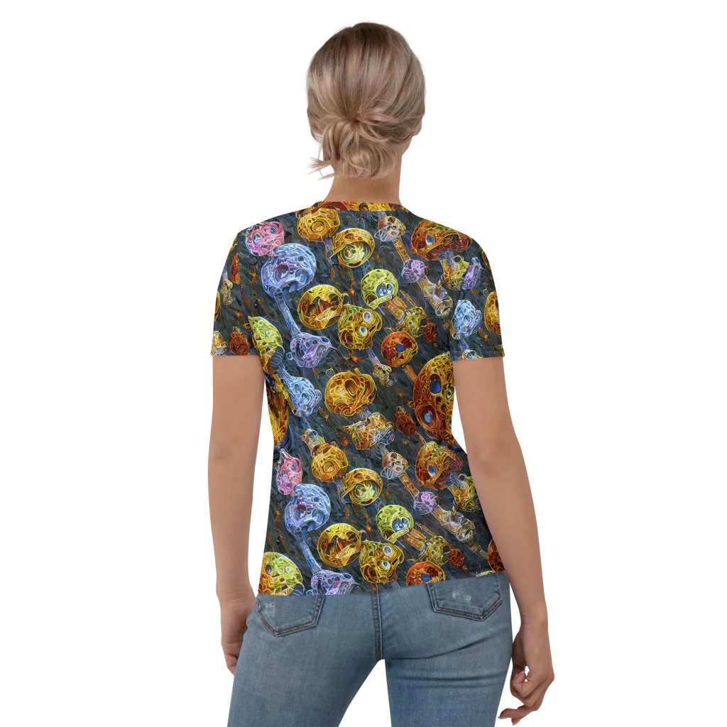 Prismatic Ruins on Women's Crew Neck T-Shirt — Back