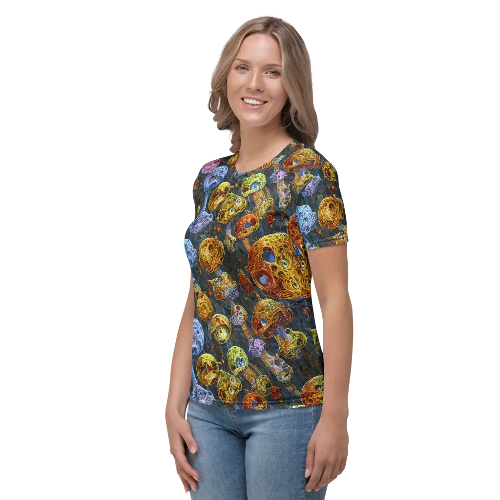 Prismatic Ruins on Women's Crew Neck T-Shirt — Left