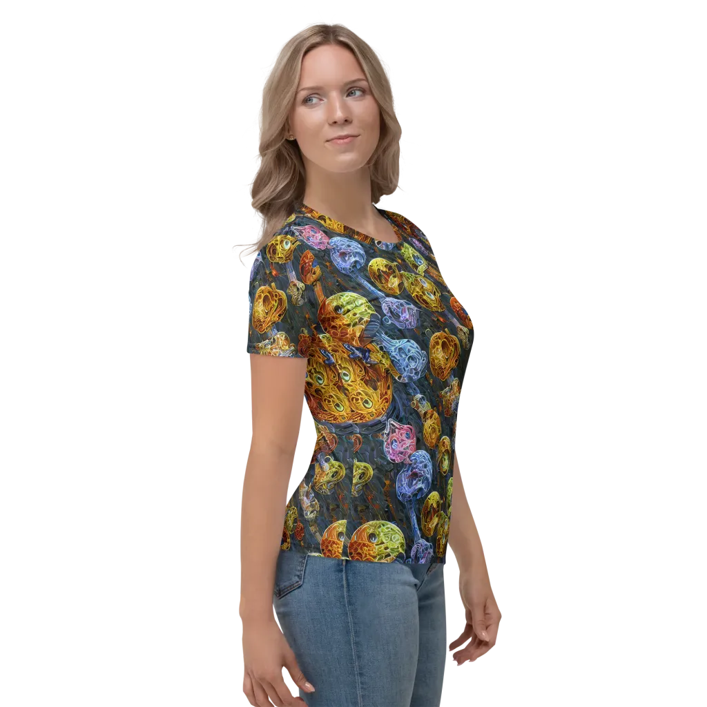 Prismatic Ruins on Women's Crew Neck T-Shirt — Right
