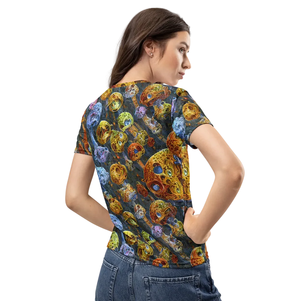 Prismatic Ruins on Women's Crew Neck T-Shirt — Back