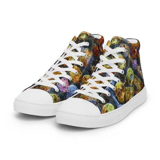 Prismatic Ruins on a Women's High Top Canvas Shoes