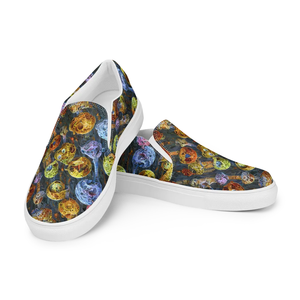 Prismatic Ruins on Men's Slip-On Canvas Shoes — Left Front