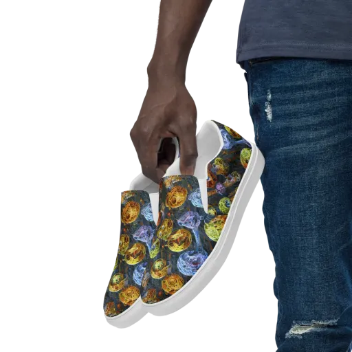 Prismatic Ruins on a Men's Slip-On Canvas Shoes