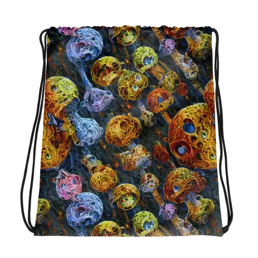 Prismatic Ruins on a Drawstring Bag