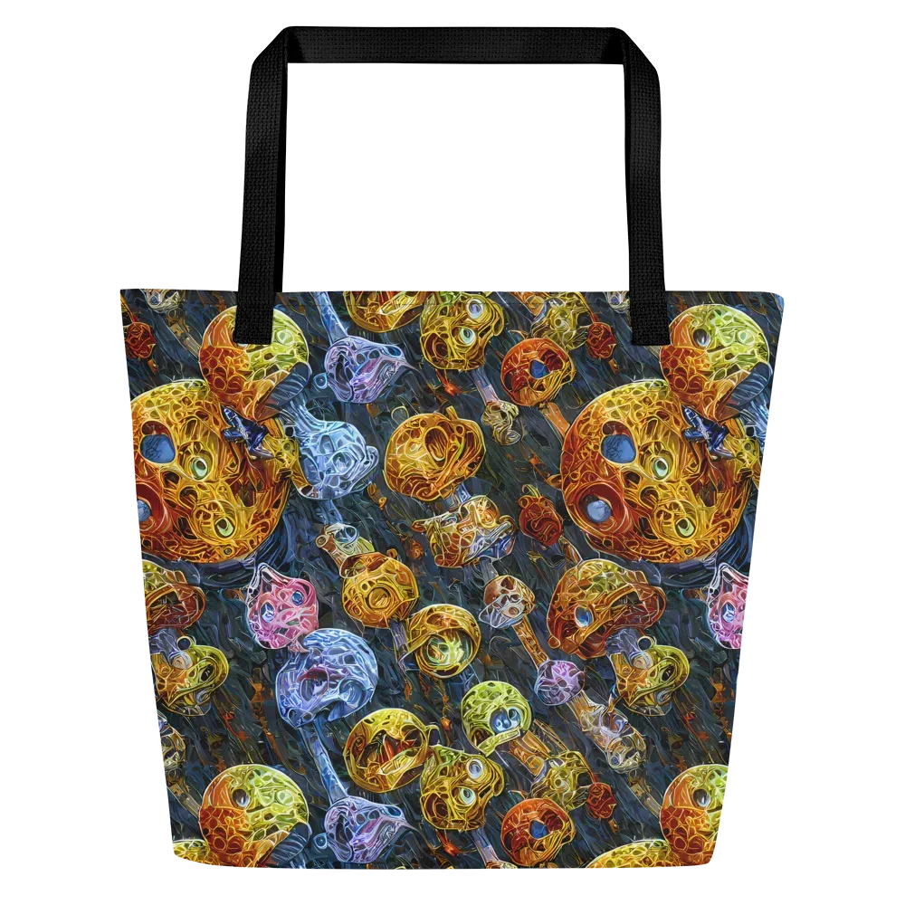 Prismatic Ruins on Large Tote Bag W/ Pocket — Front