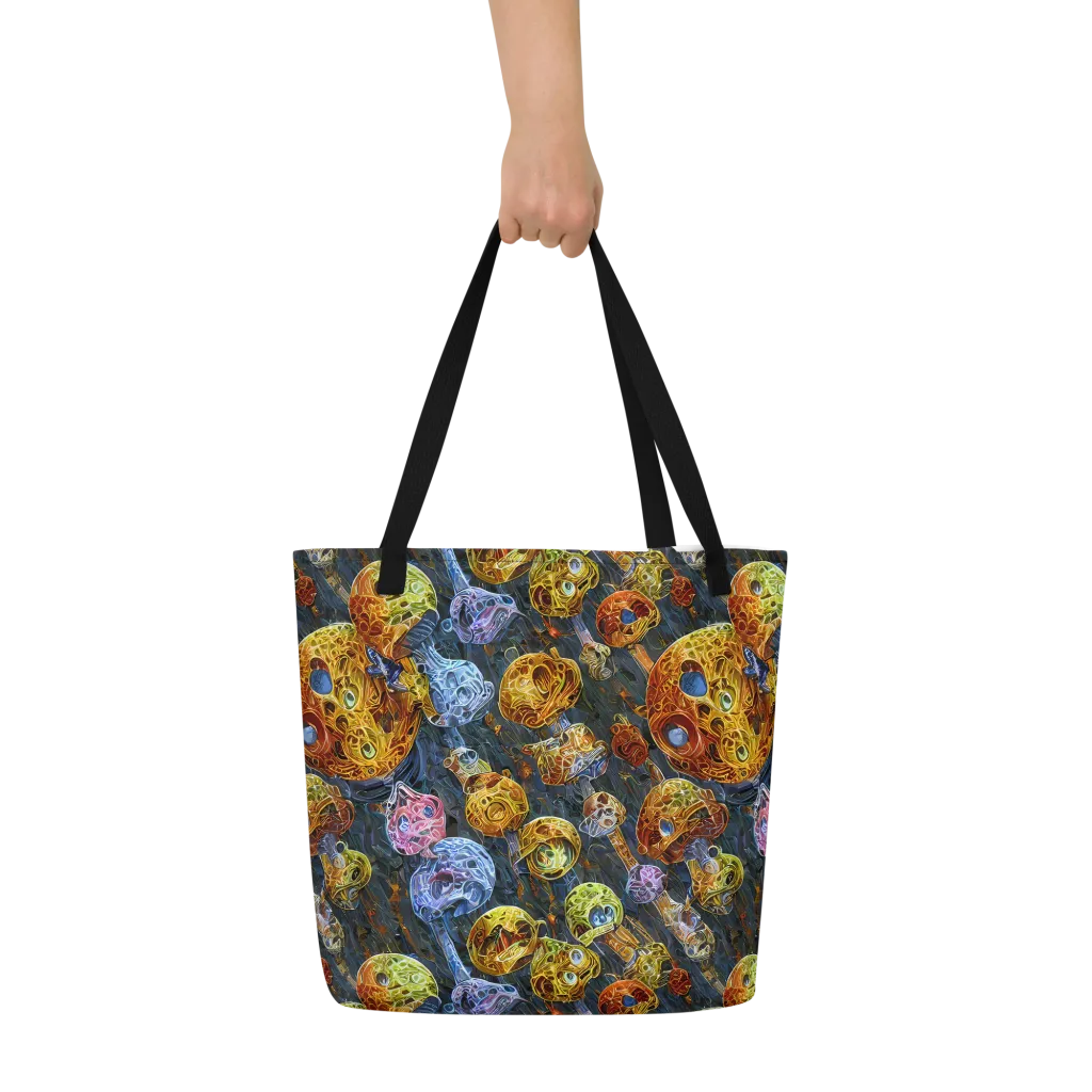 Prismatic Ruins on Large Tote Bag W/ Pocket — Front