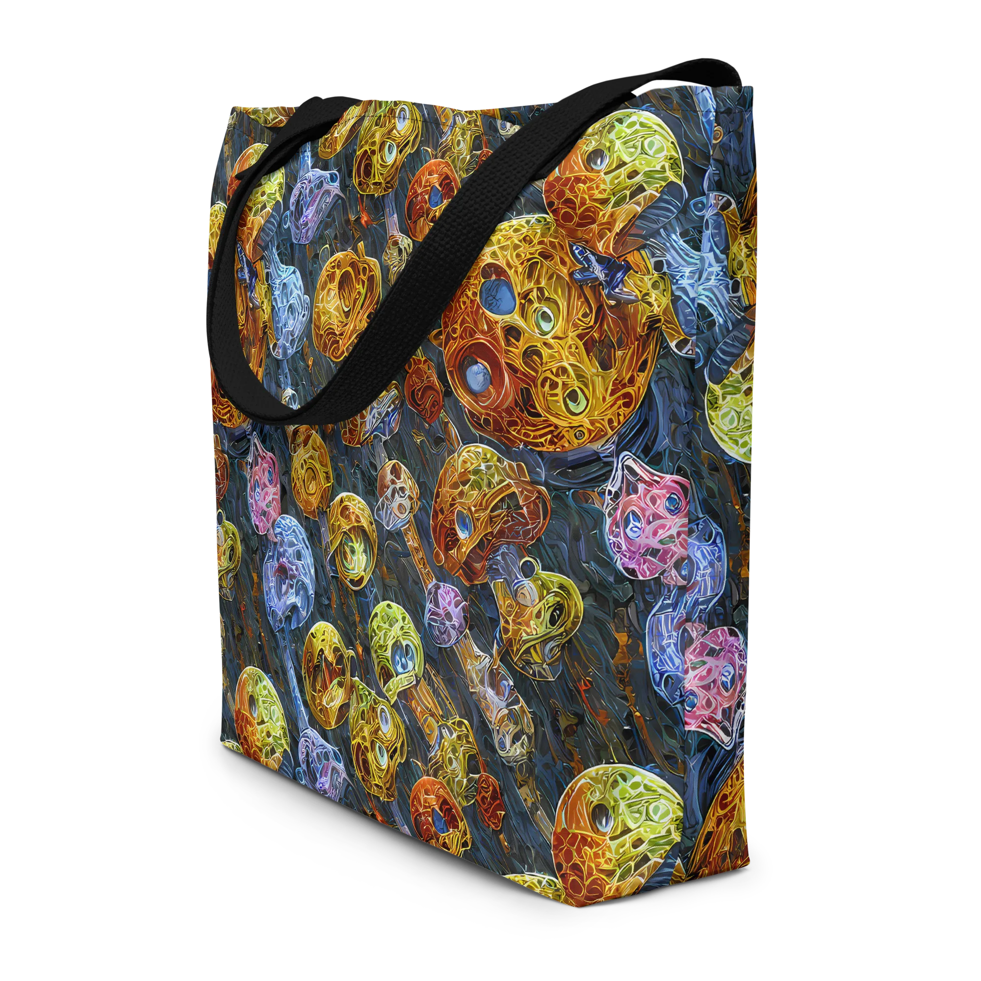 Prismatic Ruins on Large Tote Bag W/ Pocket — Front