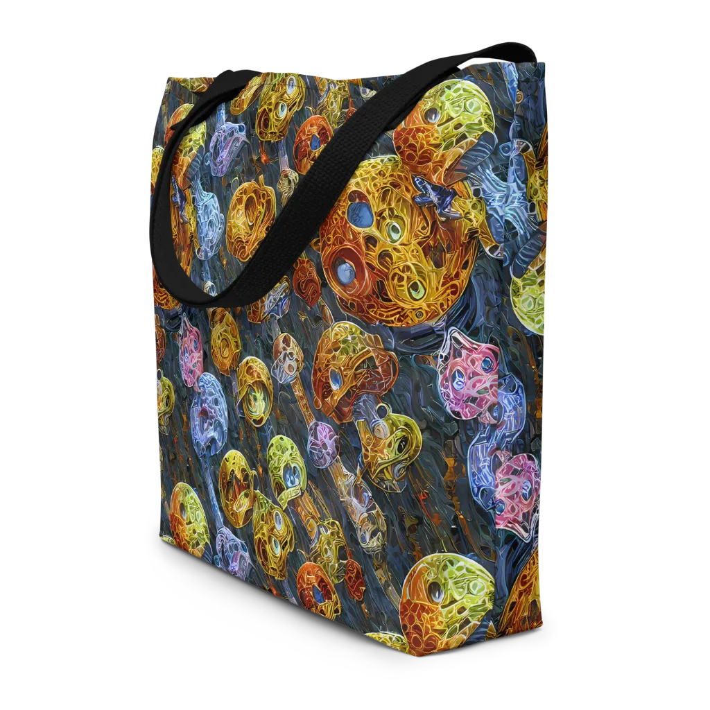 Prismatic Ruins on Large Tote Bag W/ Pocket — Front