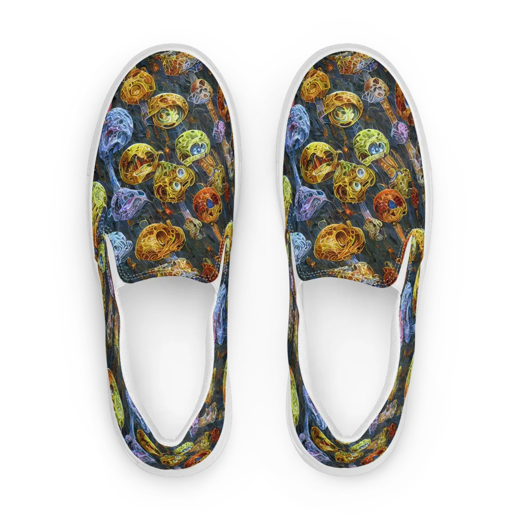 Prismatic Ruins on Women's Slip-On Canvas Shoes — Front