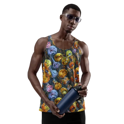 Prismatic Ruins on a Men's Tank Top