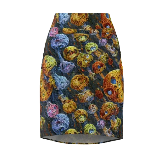 Prismatic Ruins on a Pencil Skirt