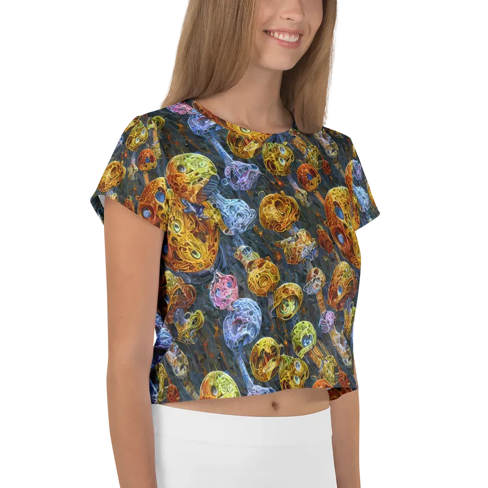 Prismatic Ruins on Crop Tee — Right
