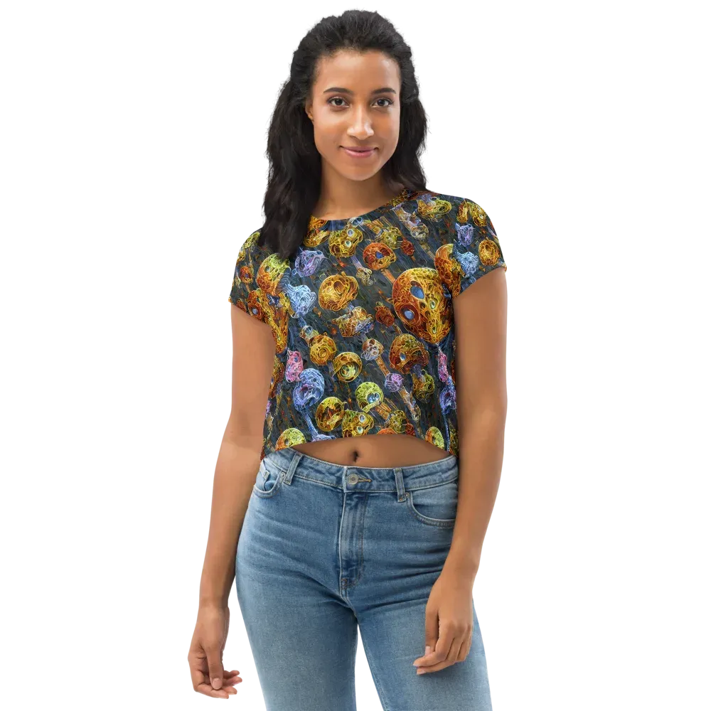 Prismatic Ruins on Crop Tee — Front