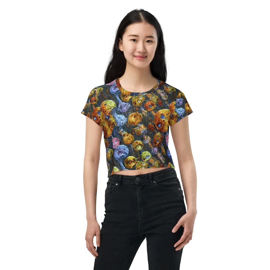Prismatic Ruins on Crop Tee — Front