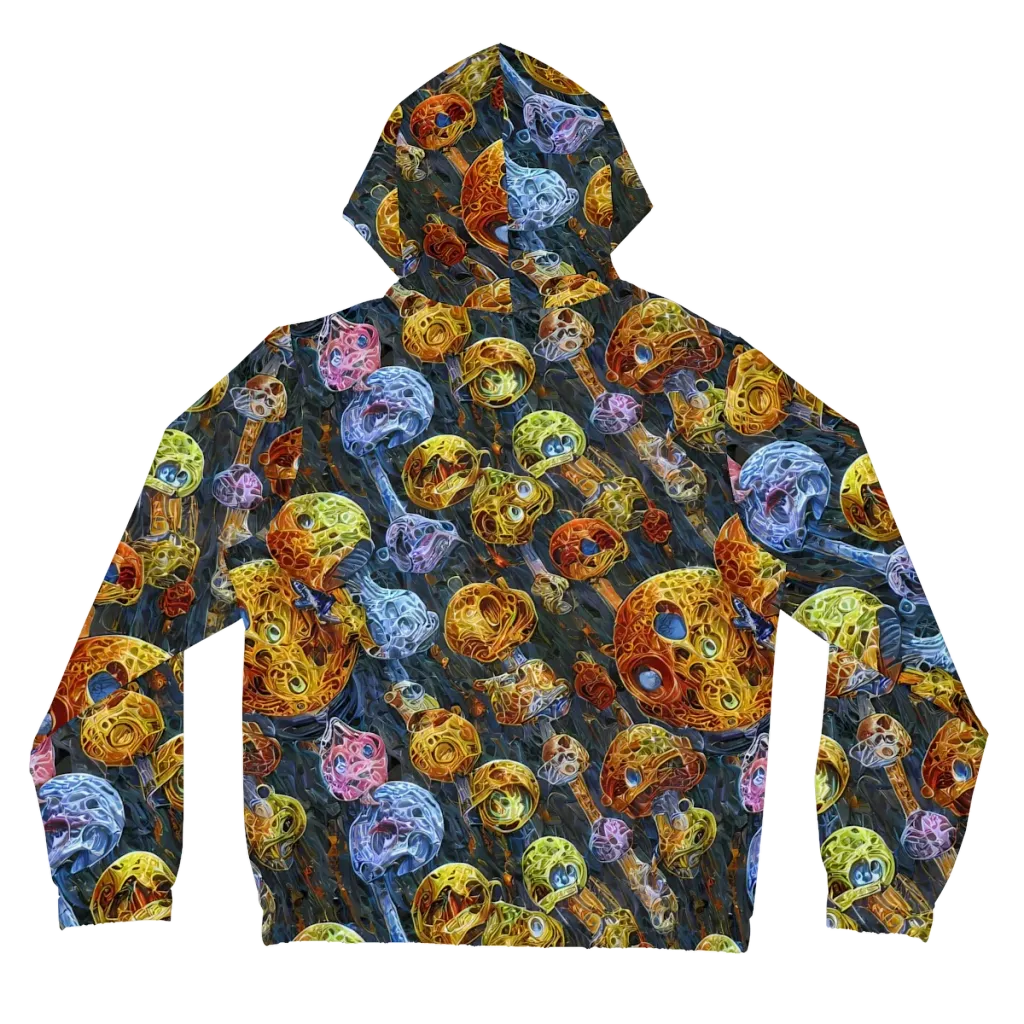 Prismatic Ruins on Women's Full-Zip Hoodie — Back