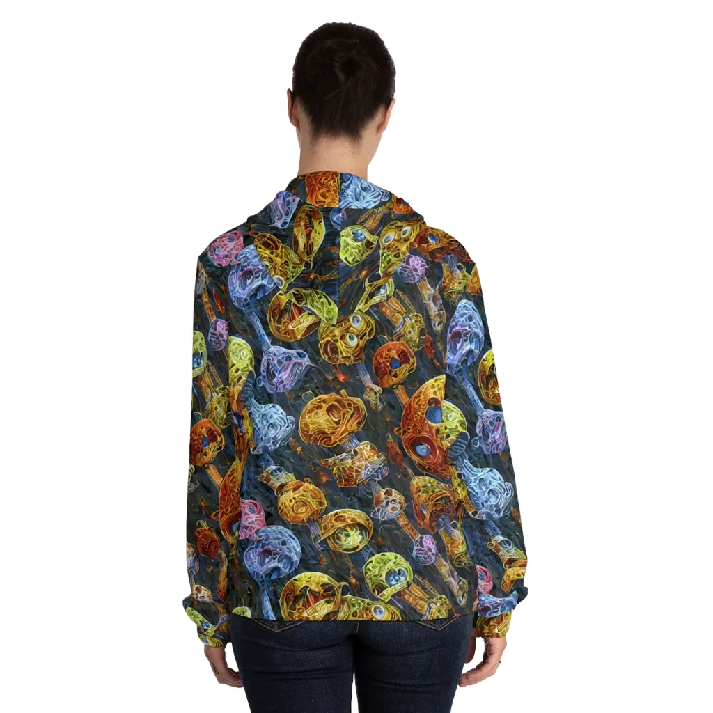 Prismatic Ruins on Women's Full-Zip Hoodie — Back On Person