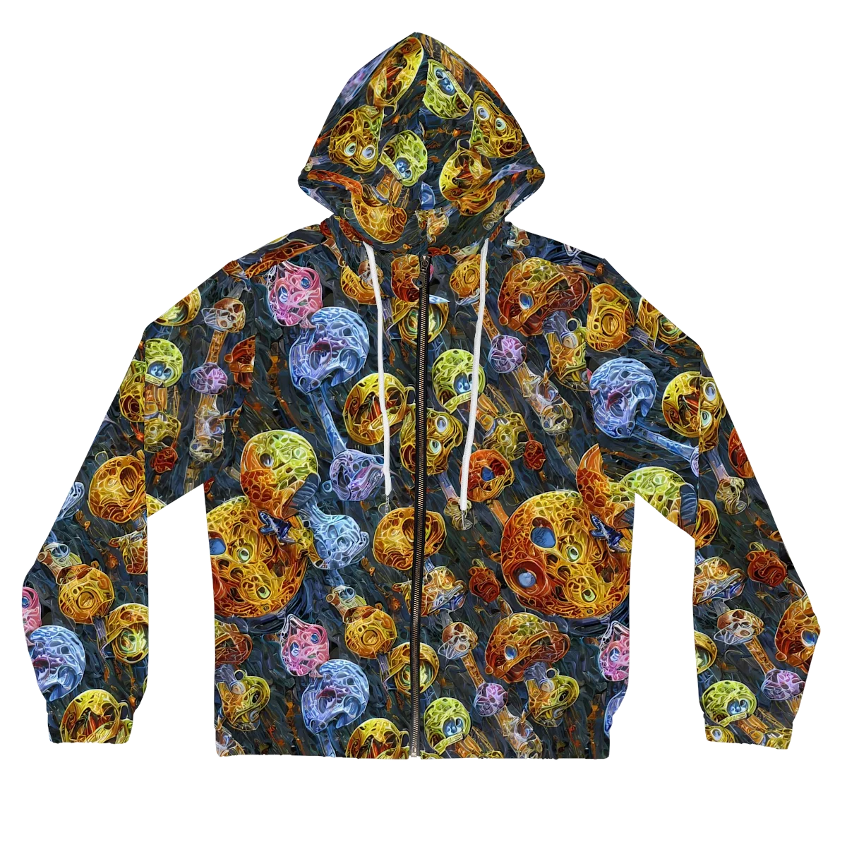 Prismatic Ruins on Women's Full-Zip Hoodie — Front