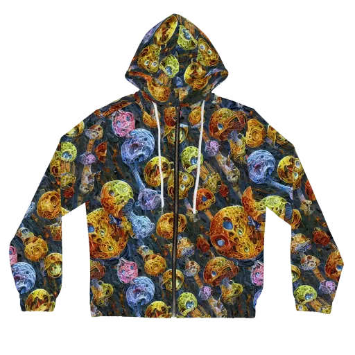 Prismatic Ruins on a Women's Full-Zip Hoodie