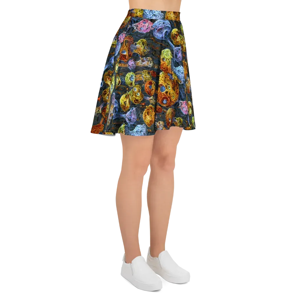 Prismatic Ruins on Skater Skirt — Right