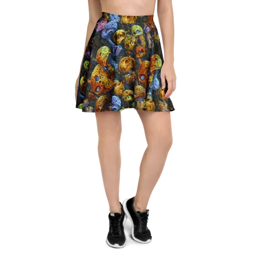 Prismatic Ruins on a Skater Skirt