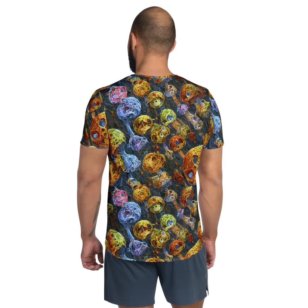 Prismatic Ruins on Men's Athletic T-Shirt — Back