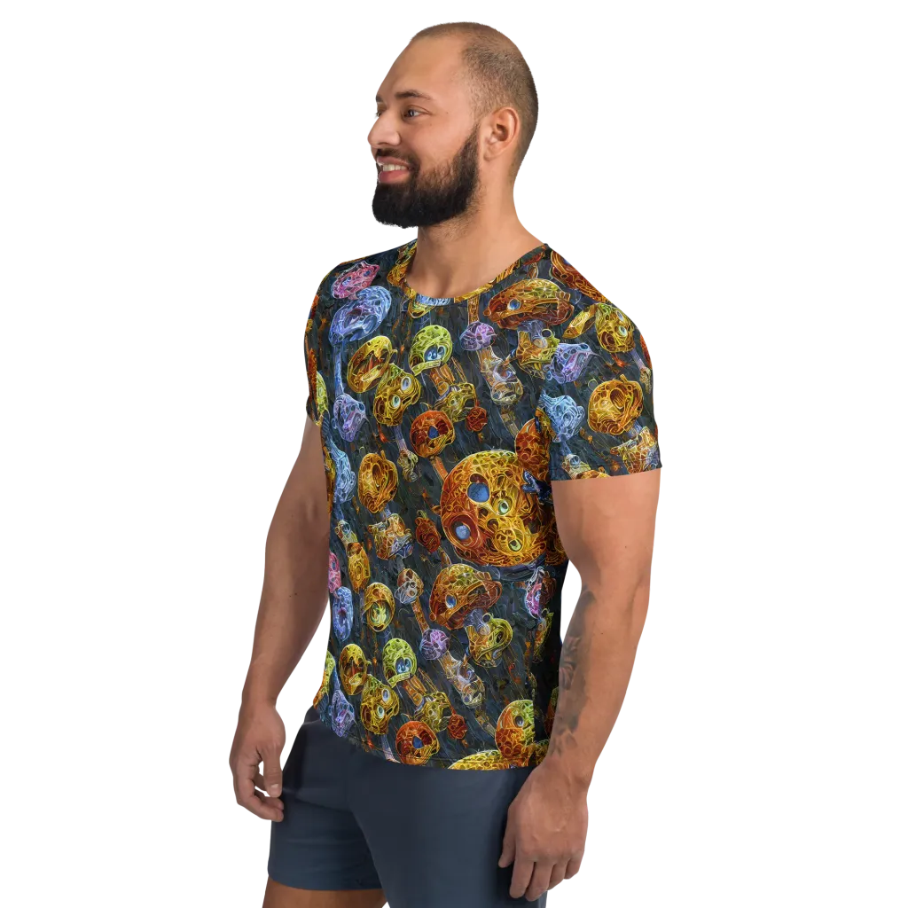 Prismatic Ruins on Men's Athletic T-Shirt — Left