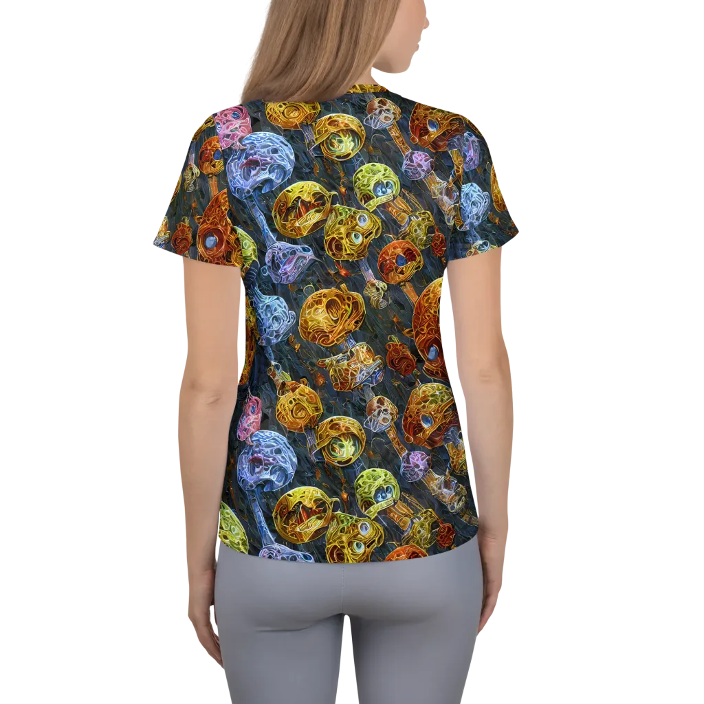 Prismatic Ruins on Women's Athletic T-Shirt — Back