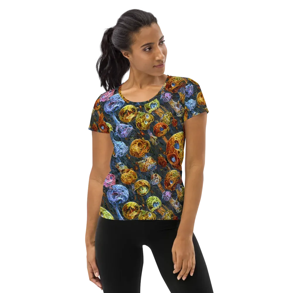 Prismatic Ruins on Women's Athletic T-Shirt — Front