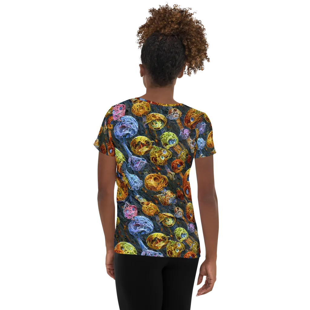 Prismatic Ruins on Women's Athletic T-Shirt — Back