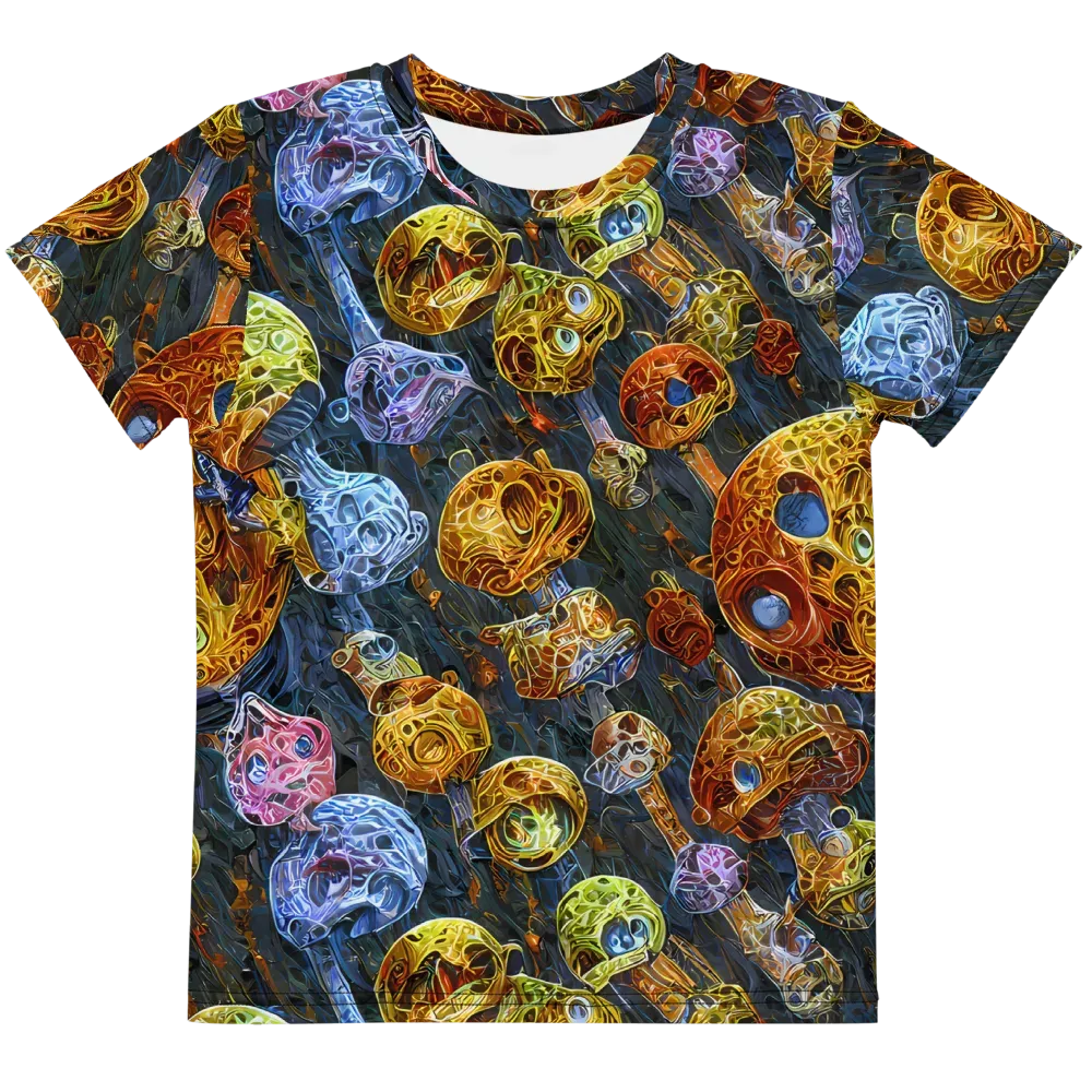 Prismatic Ruins on Kids Crew Neck T-Shirt — Front