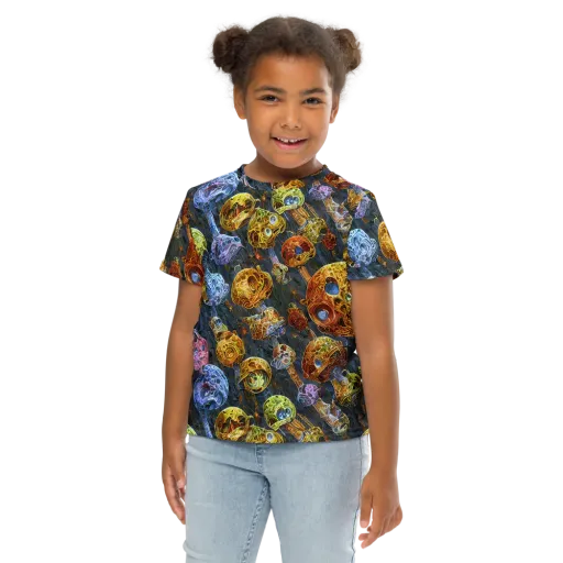Prismatic Ruins on a Kids Crew Neck T-Shirt