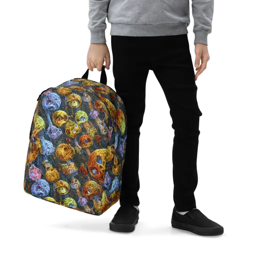 Prismatic Ruins on a Minimalist Backpack