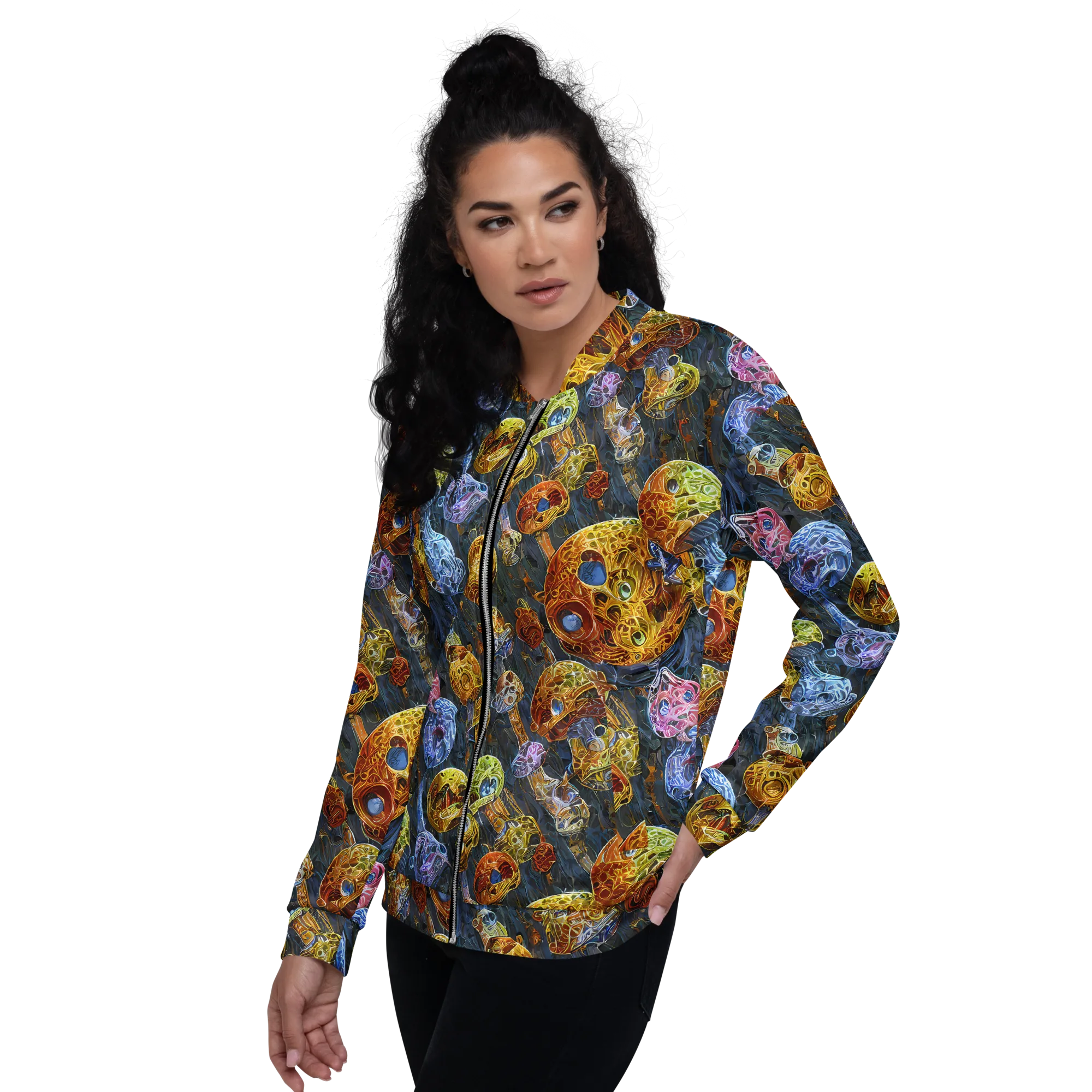 Prismatic Ruins on Bomber Jacket — Left