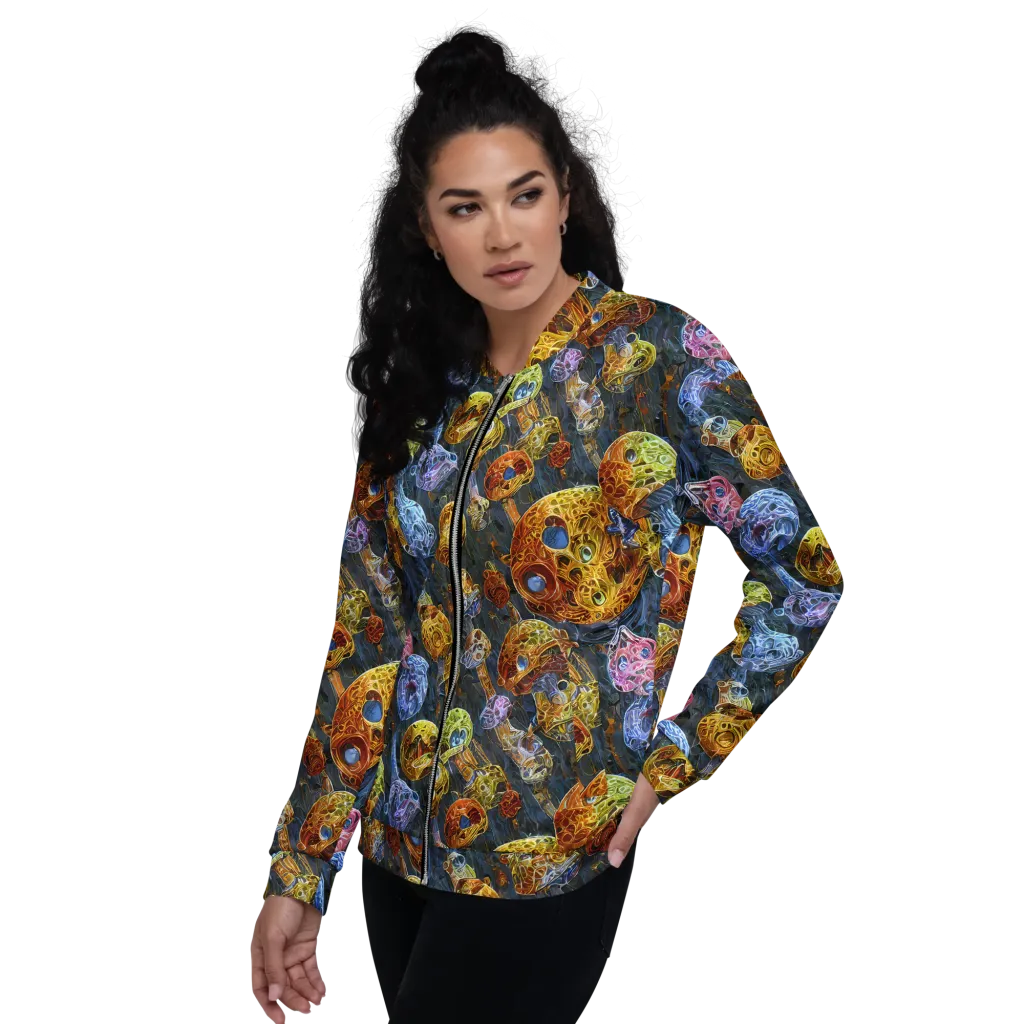 Prismatic Ruins on Bomber Jacket — Left