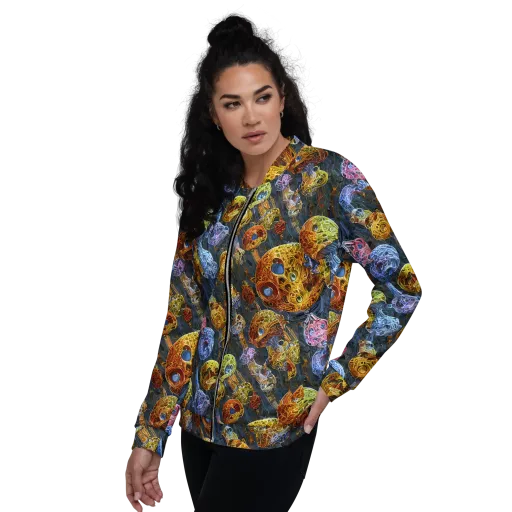 Prismatic Ruins on a Bomber Jacket