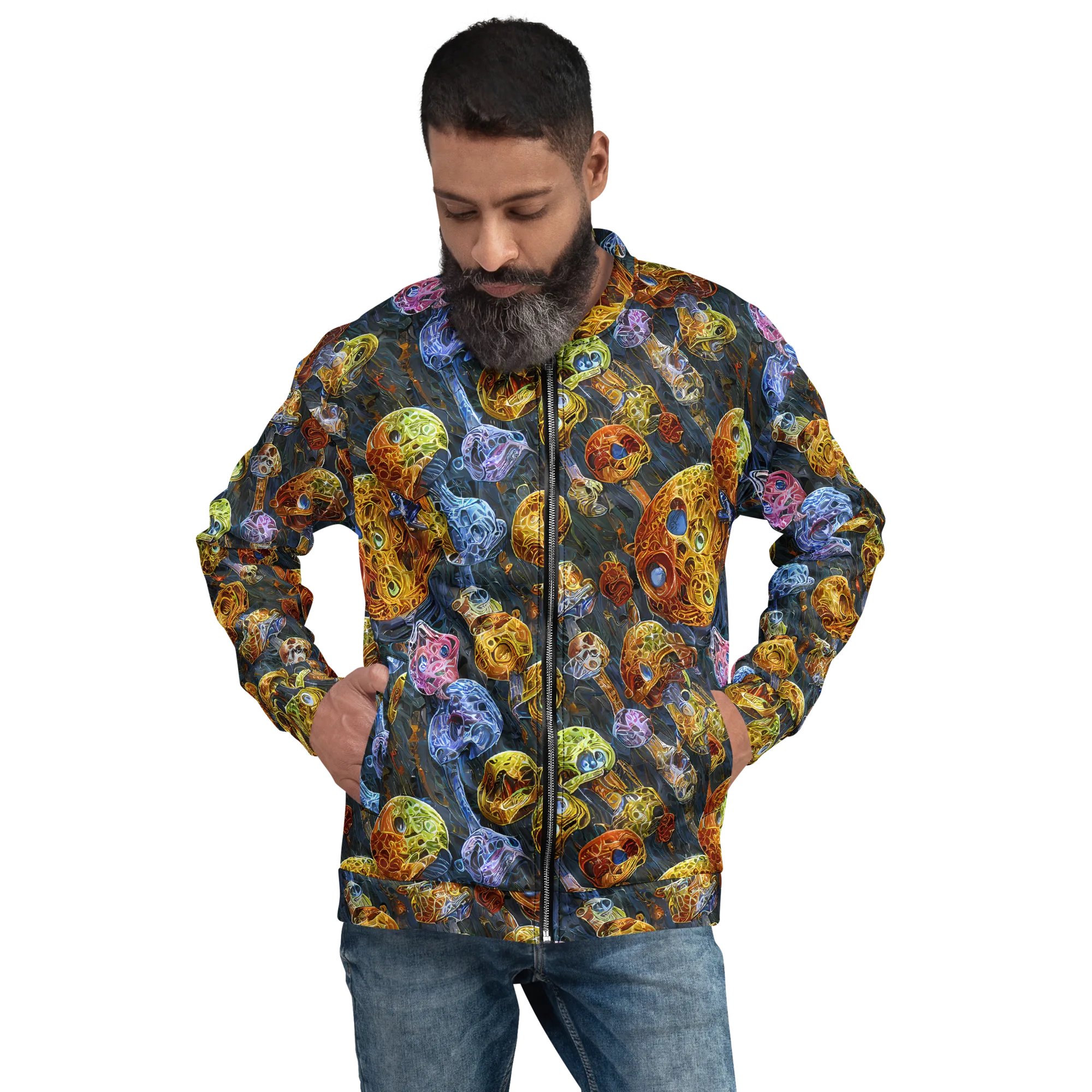 Prismatic Ruins on Bomber Jacket — Front