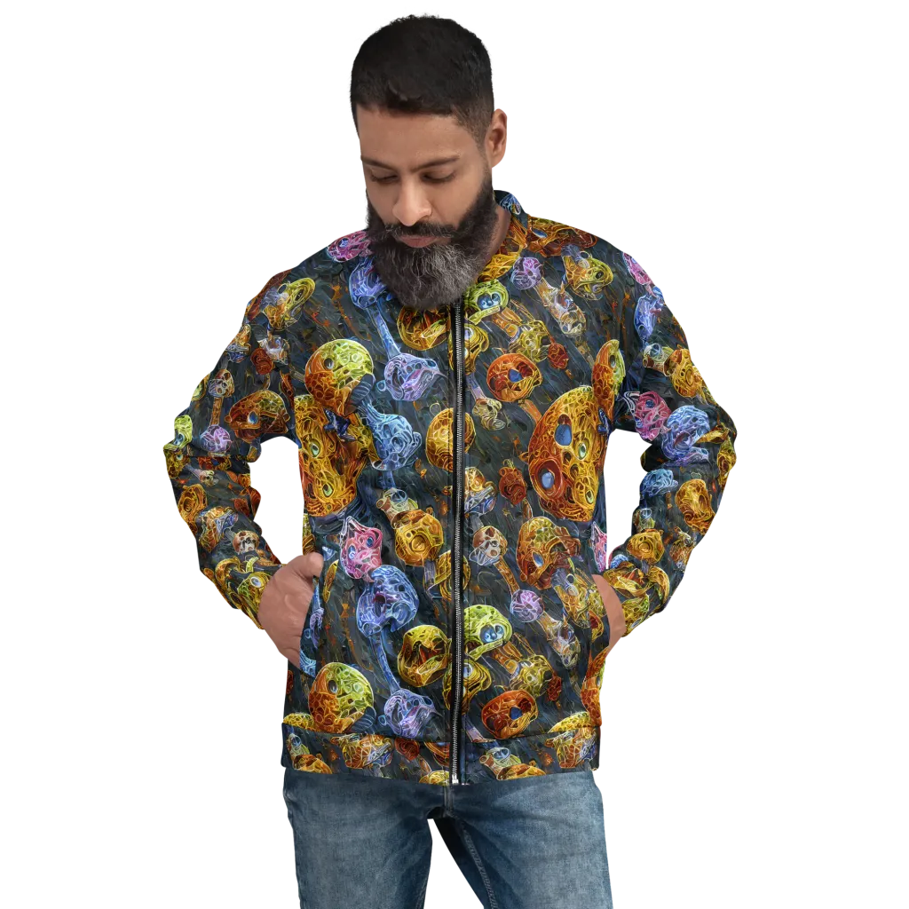 Prismatic Ruins on Bomber Jacket — Front