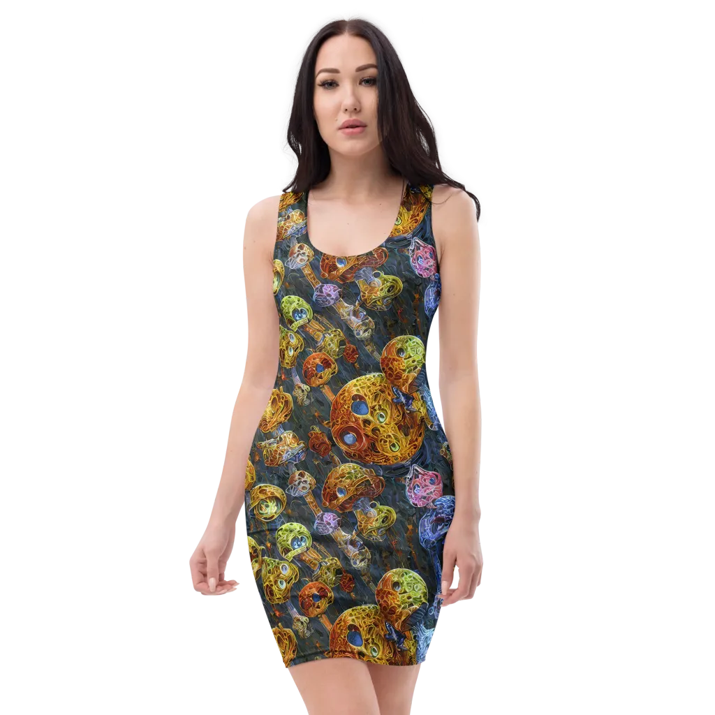 Prismatic Ruins on Bodycon Dress — Front