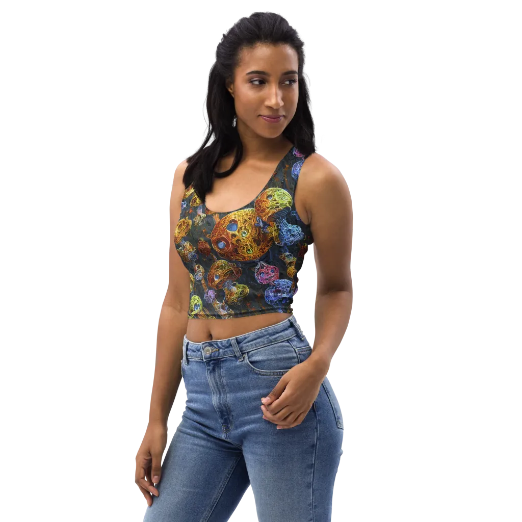 Prismatic Ruins on Crop Top — Left Front