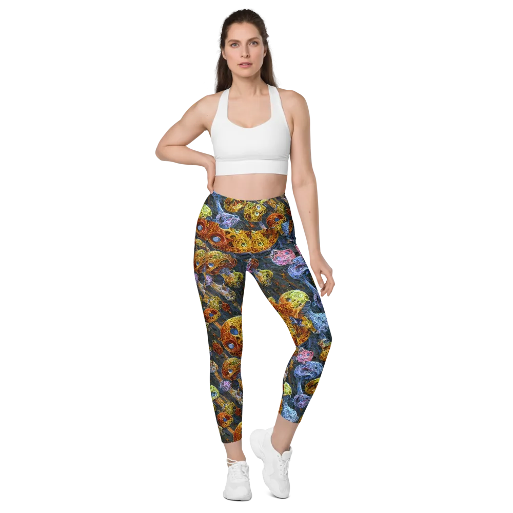 Prismatic Ruins on Leggings with Pockets — Front