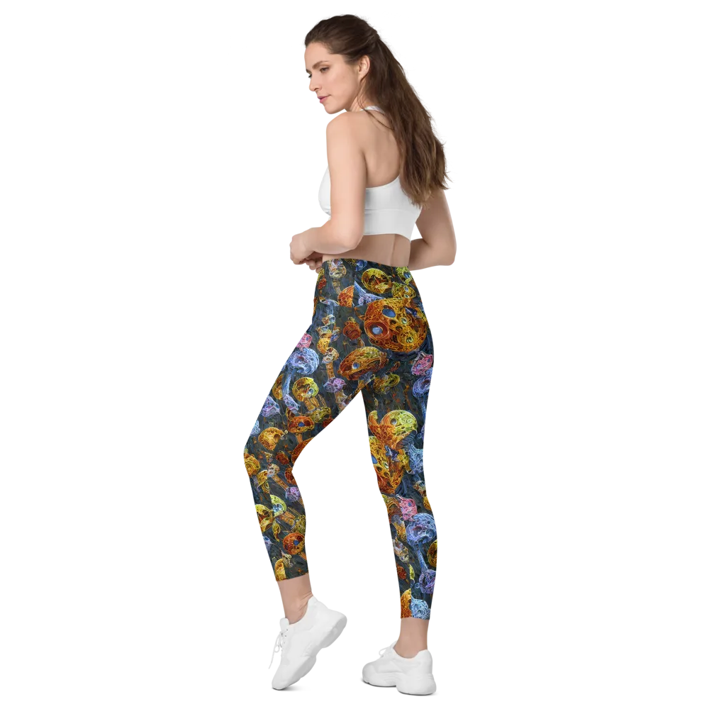 Prismatic Ruins on Leggings with Pockets — Left Back