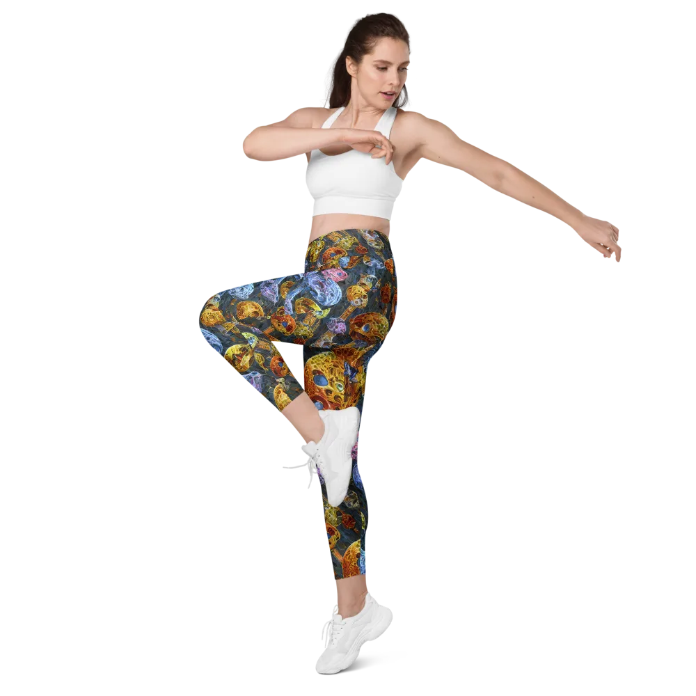 Prismatic Ruins on Leggings with Pockets — Left Front