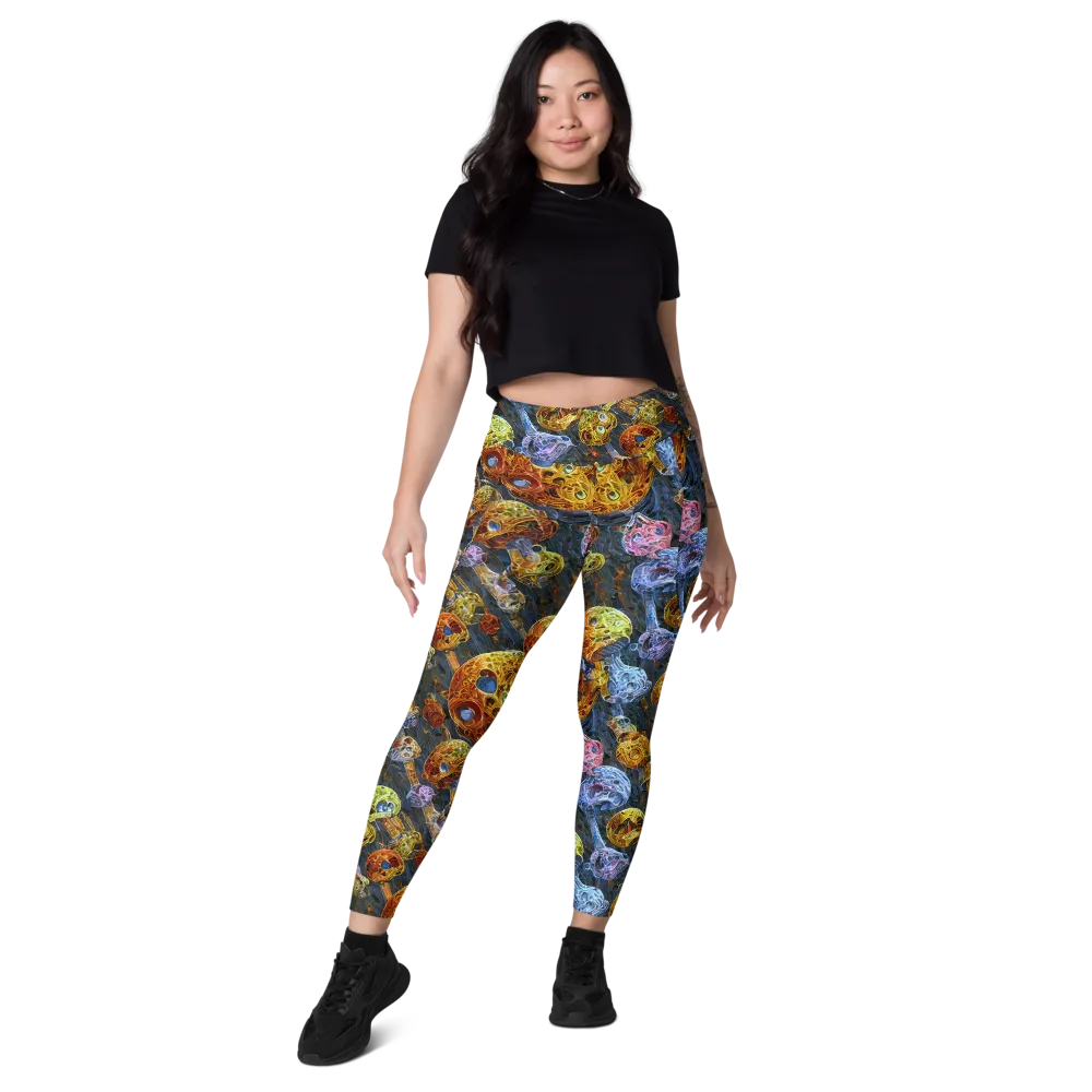 Prismatic Ruins on Leggings with Pockets — Front