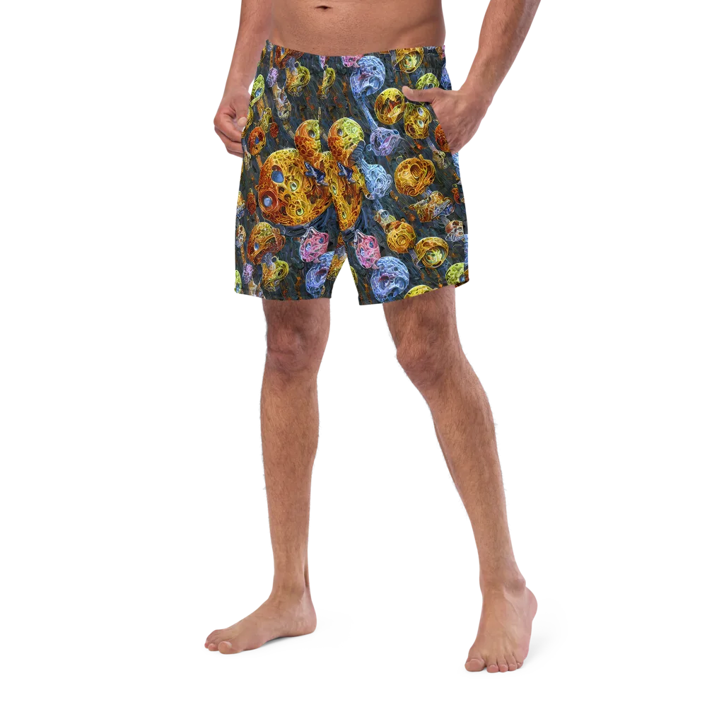 Prismatic Ruins on Swim Trunks — Left Front