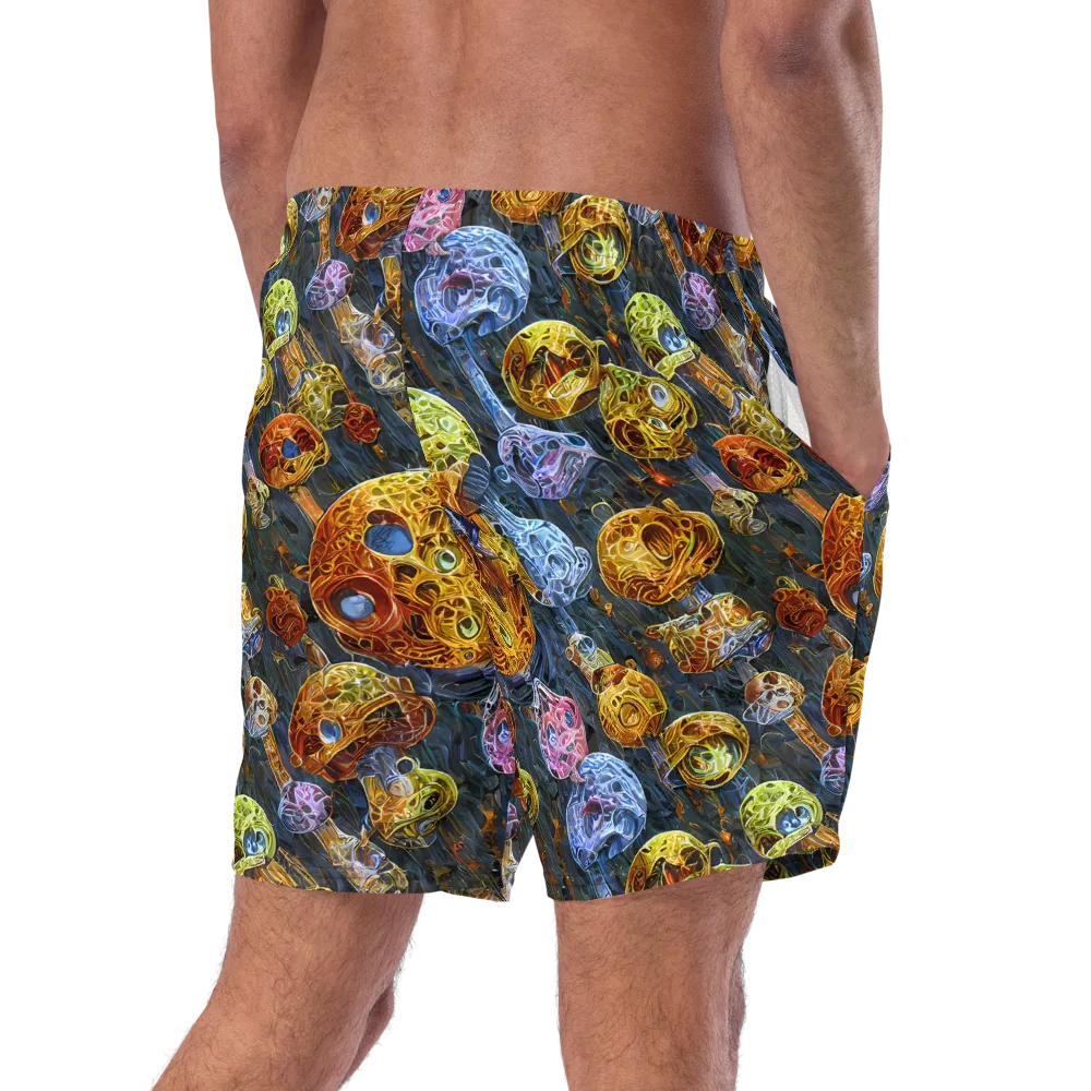 Prismatic Ruins on Swim Trunks — Right Back