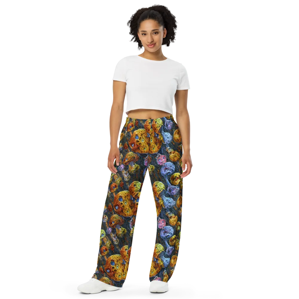 Prismatic Ruins on Wide-Leg Pants — Front