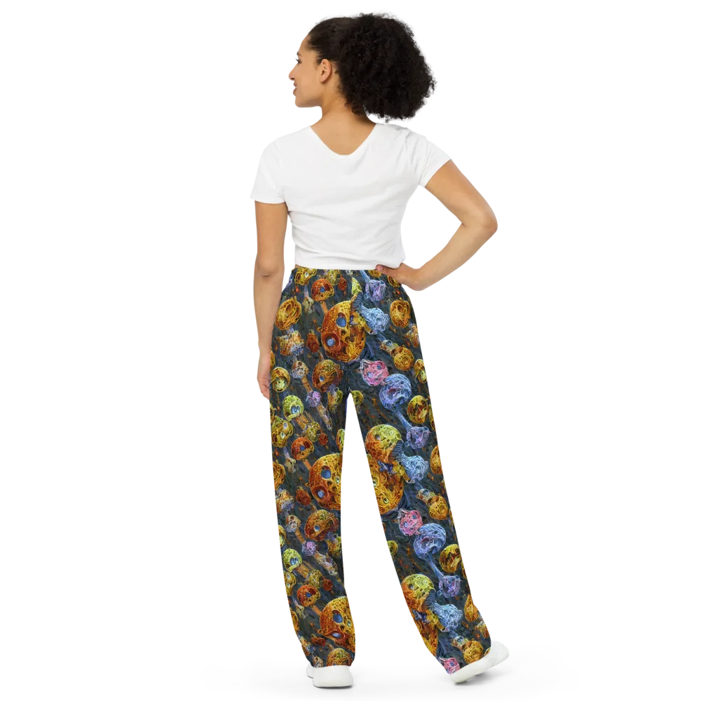 Prismatic Ruins on Wide-Leg Pants — Back