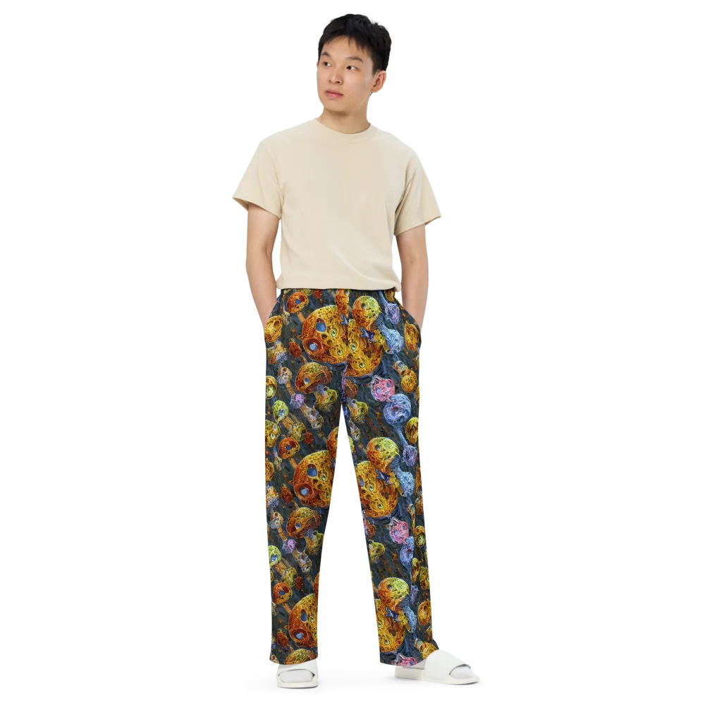 Prismatic Ruins on Wide-Leg Pants — Front