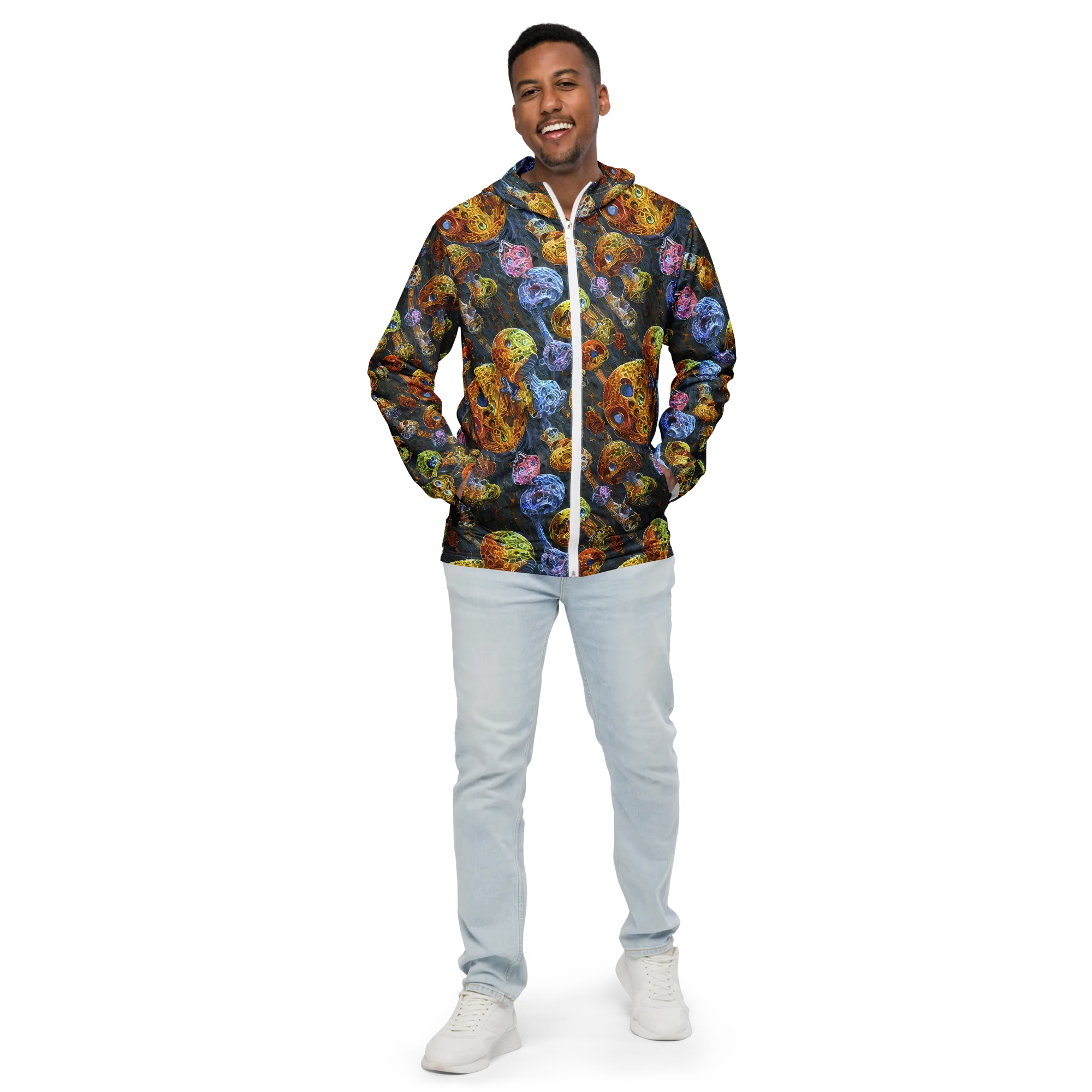 Prismatic Ruins on Men's Windbreaker — Front