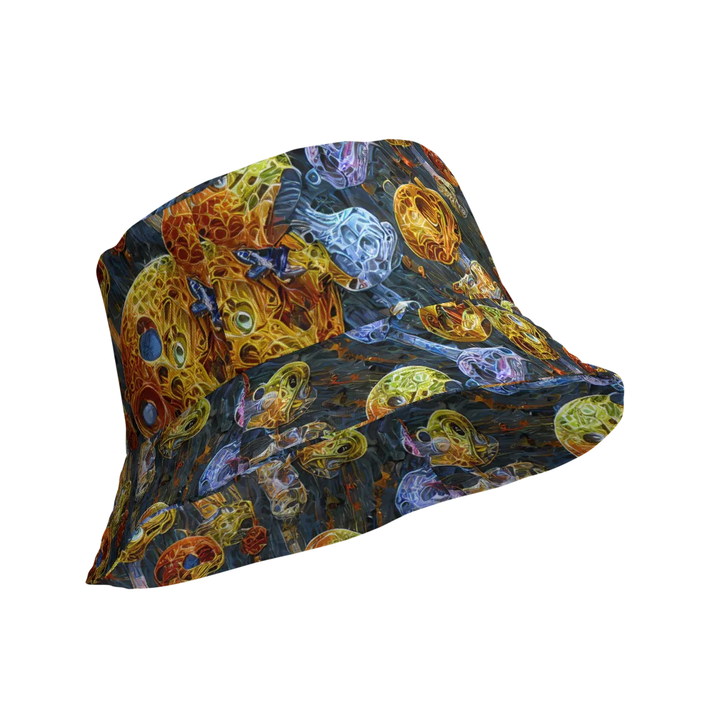 Prismatic Ruins on Reversible Bucket Hat — Product details Outside